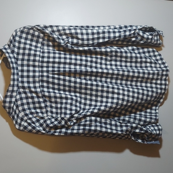 Tommy Hilfiger plaid black and white button up Size M - Picture 7 of 11